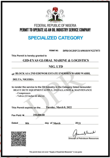Permit to Operate 4